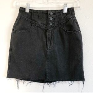Hollister size 24 black jean skirt